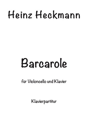 Barcarole für Violoncello und Cembalo (Klavier)